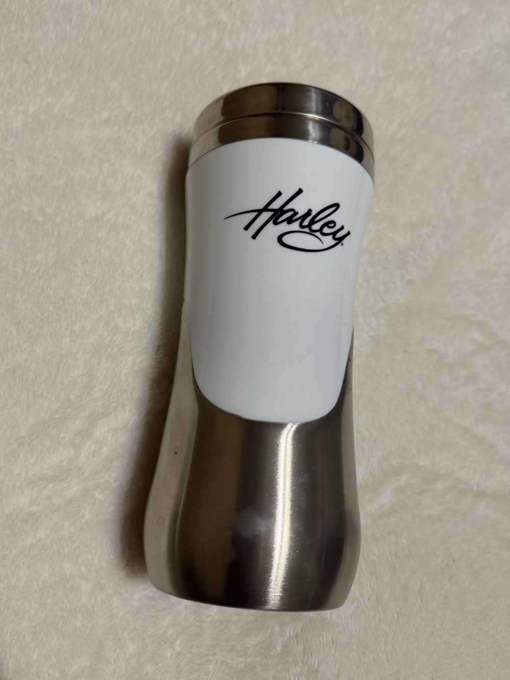 💜 Harley Davidson White Steel Tumbler